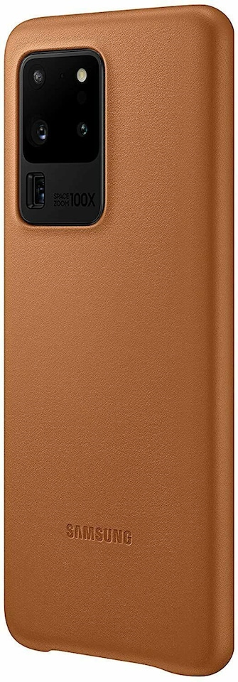 image 1 of Samsung Galaxy S20 Ultra Leather Cover Brown Case EF-VG988LAEG