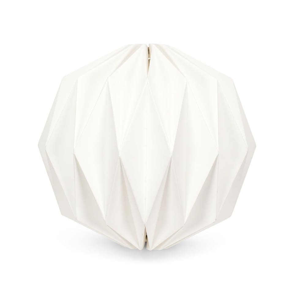 image 1 of ValueLights Astrid White Origami Ceiling Light Shade & Bulb | White