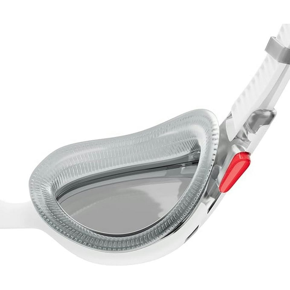 image 1 of Speedo Mens Biofuse Swimming Goggles - White/Red/Smoke - One Size