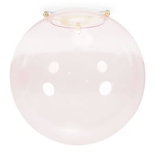ValueLights Frenchie Pink Tinted Glass Globe Gold Easy Fit Shade and Bulb
