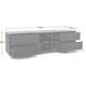 image 9 of Centurion Supports AVITUS ULTRA Remote Friendly BeamThru Gloss Black with 4-Walnut Drawers 32"-65" Flat Screen TV Cabinet Black