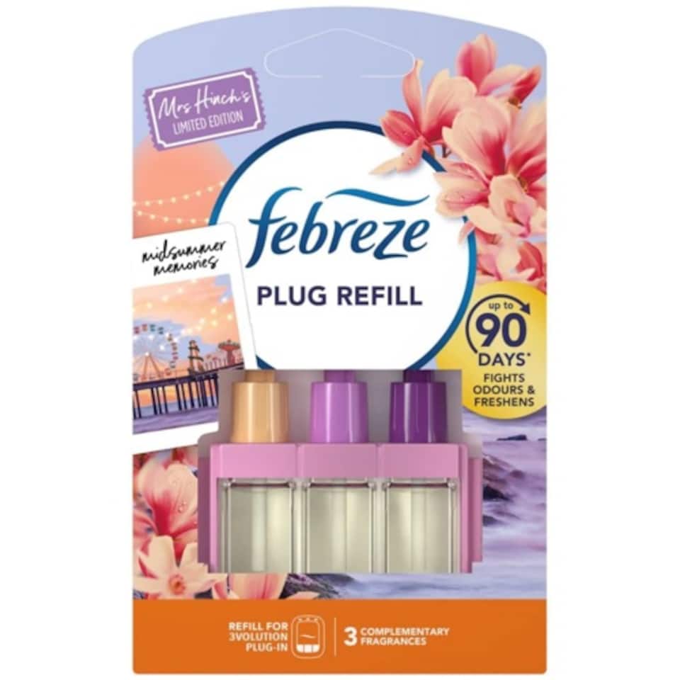 image 1 of Febreze 3volution Plug Refill Mrs Hinch's Midsummer Memories 20ml