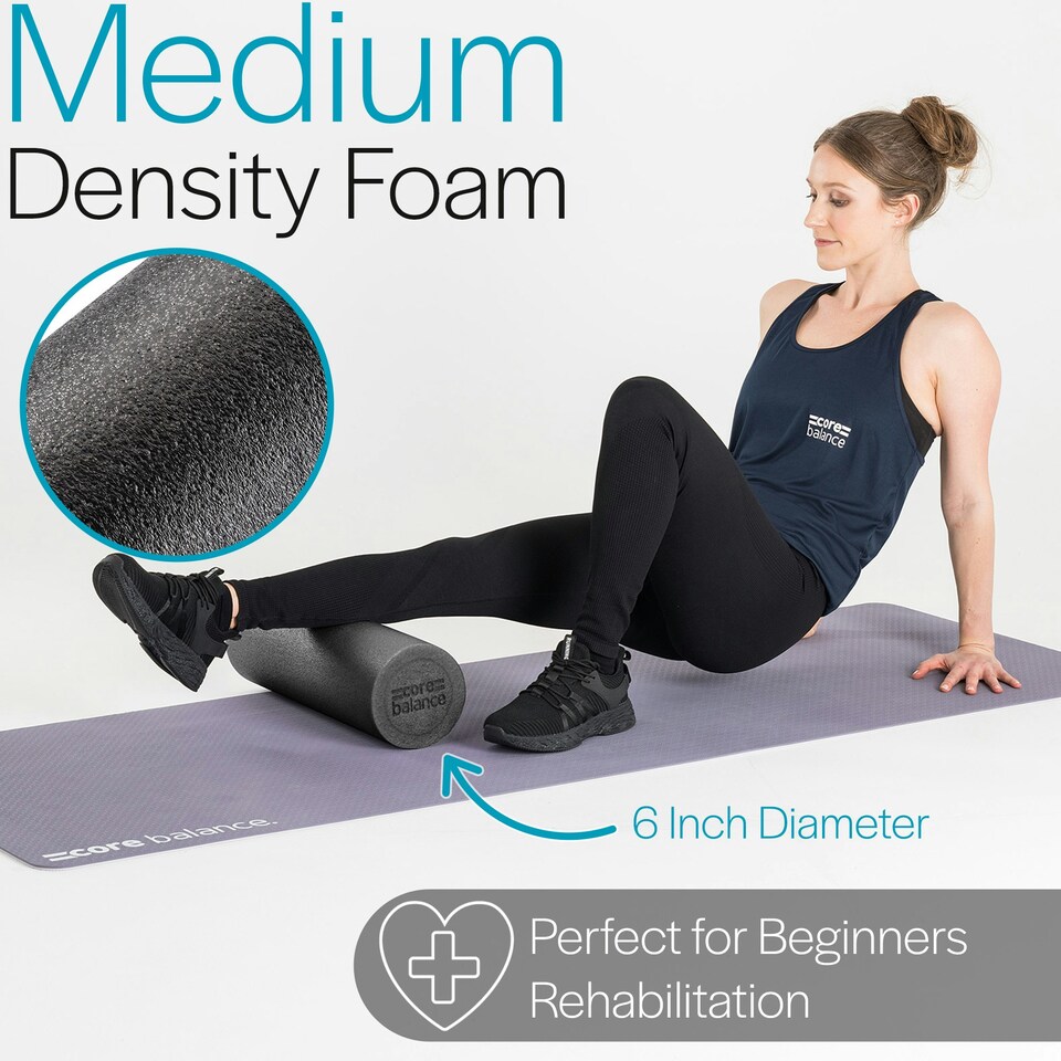 image 1 of 45cm EPE Foam Roller - Black