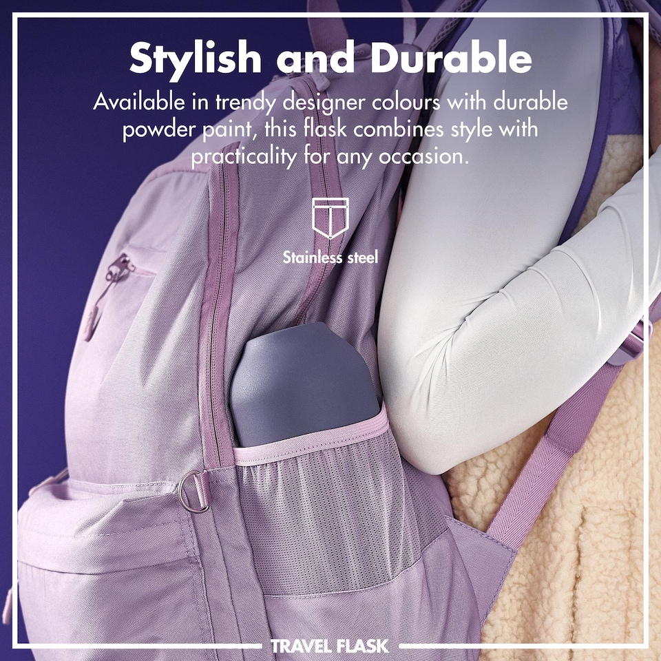 image 1 of Luma Flask & Mug, Vacuum Insulated, 700ml (24oz) | Purple | Purple | One Size