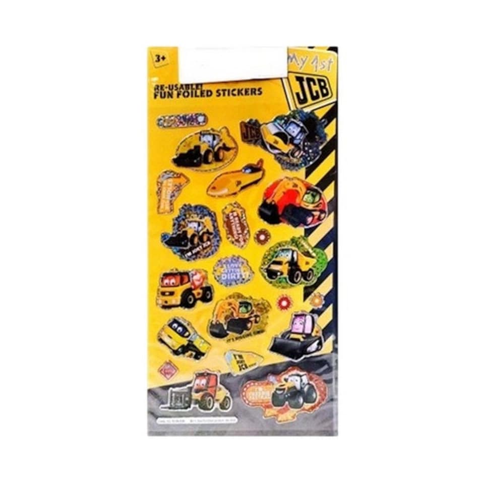 My 1st JCB Reusable Foil Stickers - Yellow/Multicoloured - One Size