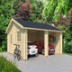 image 3 of Falkland-Log Cabin, Wooden Garden Room, Timber Summerhouse, Home Office - L635 x W628.6 x H313.5 cm Brown