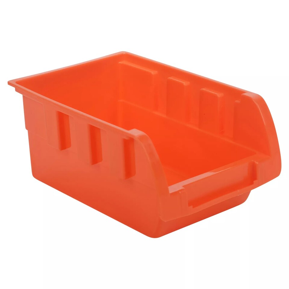 image 1 of Stackable Tool Storage Bins Workshop Garage Modular Organiser & Wall Mounts | Orange | Orange | 8