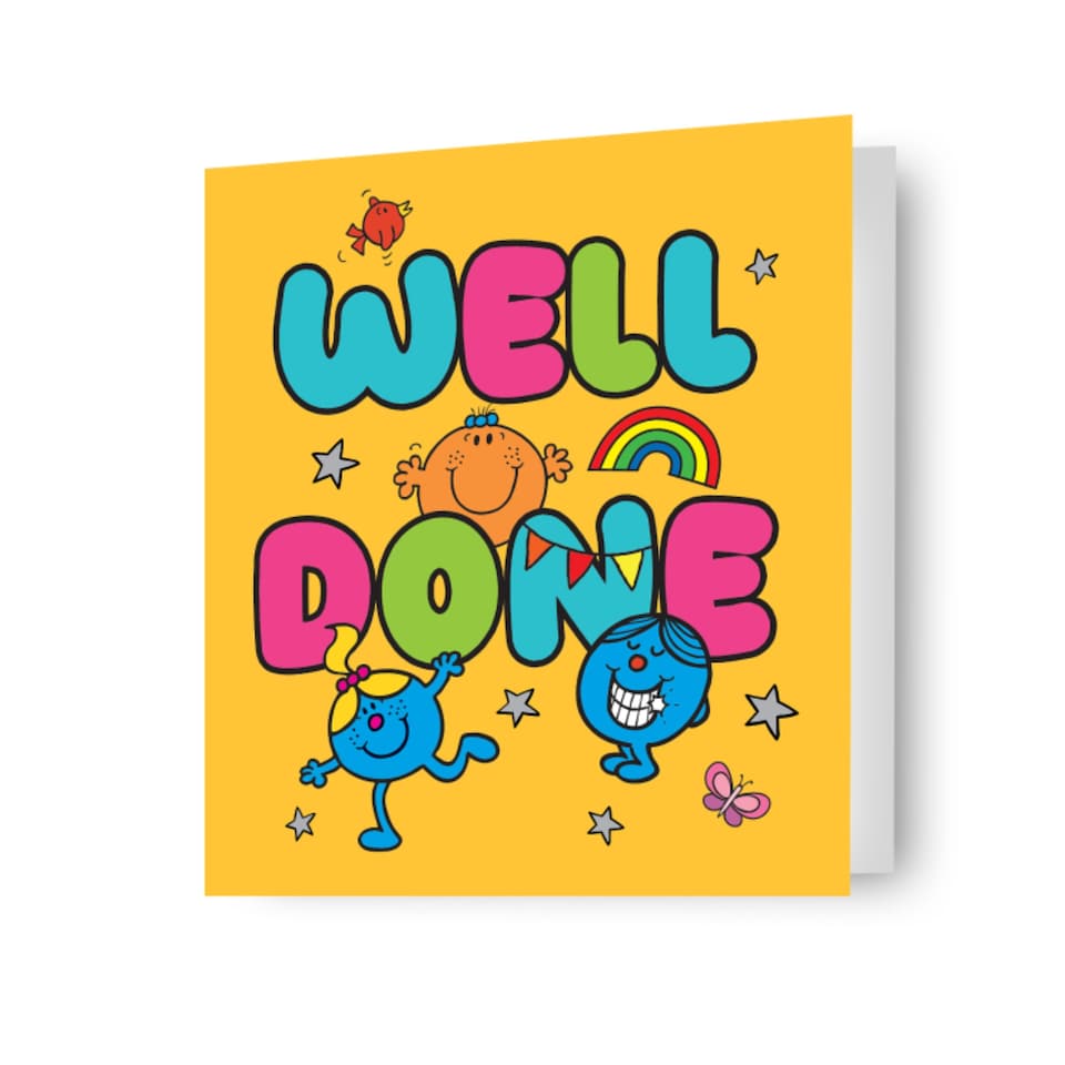 Mr Men & Little Miss Well Done Card