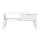 image 1 of Honshu 1 Drawer Coffee Table in White Matt (Ready Assembled) | White | White Matt