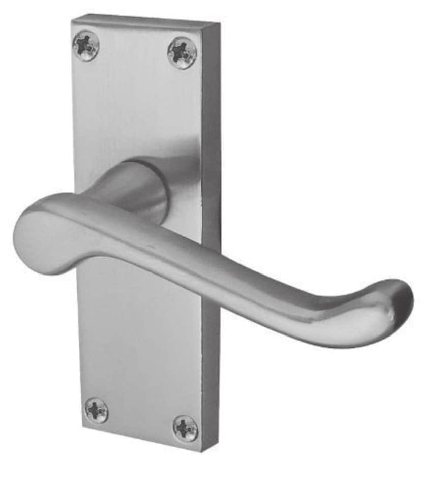 Golden Grace 7 Pairs Victorian Scroll Lever Latch Door Handles in Satin Brushed Chrome Finish - 120mm Long | Grey | 7 Pairs
