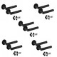 image 1 of Golden Grace 5 Pairs Mitred Design Door Handles on Round Rose in Matt Black Finish with 2.5" Tubular Latch - 52mm Diameter Black