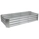 image 1 of Harbour Housewares Rectangle Galvanised Steel Raised Garden Bed - 180cm x 90cm - Silver | Silver | Silver