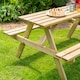 image 3 of Rowlinson Traditional Timber Picnic Table 1.5m Brown