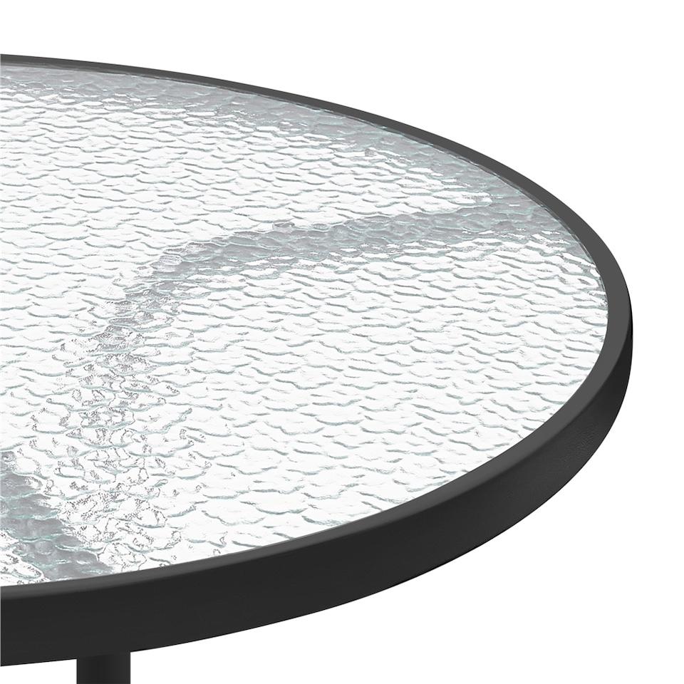 image 1 of Yaheetech 69.5 cm Outdoor Coffee Table-Black | Black | Black | 69.5 cm Dia. x 73 cm H | 1