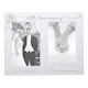 image 1 of Beautiful Double Picture Frame for 60th Wedding Anniversary - Silver Foil Text Silver | One Size