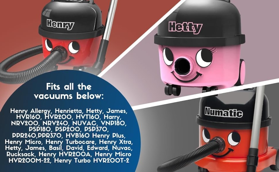 image 1 of Genuine Numatic Henry Vacuum Bags Hepa-Flor Dust Bags 907075