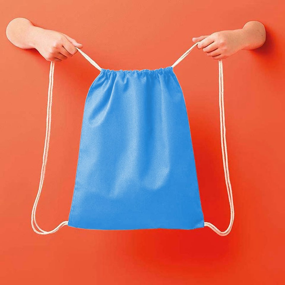 image 1 of Nutshell Drawstring Gymsac - Hawaiian Blue/Natural - One Size Blue | One Size
