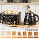 image 4 of HOMCOM Kettle and Toaster Sets, 3000W 1.7L Rapid Boil Kettle & 4 Slice Toaster with 7 Browning Controls, Defrost, Reheat and Crumb Tray, UK Otter thermostat, Black