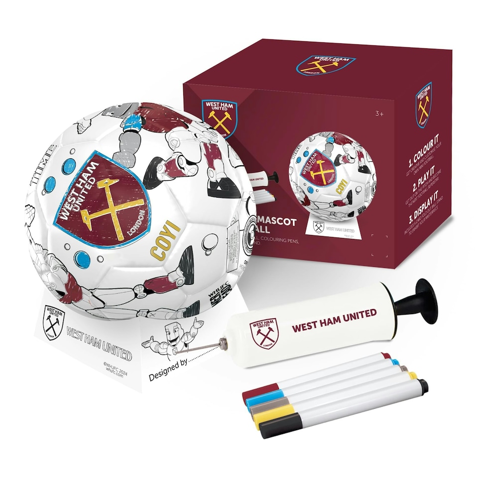 West Ham United FC Colour In Mini Football Set - Multicoloured - 2