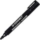 image 2 of Pack of 10 Black Permanent Marker Pen Chisel Tip by Q Connect