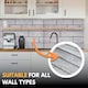 image 5 of NOVECRAFTO 3D Faux Wood Wall Panels – 6 PVC Sheets, Covers 2.76 sqm (29.76 sq ft), 96x48cm Each – Decorative Grey Wood Texture Cladding, Moisture Resistant