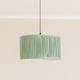 image 2 of ValueLights Jess Green Fabric Ruched Pleated Large Drum Shade