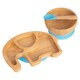 image 1 of Tiny Dining Children's Bamboo Suction Elephant Dinner Set - Blue