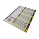 image 4 of A4 20 Part Polypropylene Dividers with Reinforced Index Cover