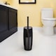 image 2 of Ripple Black Textured 4 Piece Bathroom Accessory Set | Black | Black | 1