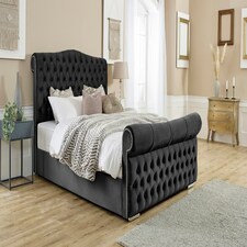 Casonova Plush Double Bed Frame - Black