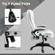 image 5 of Vinsetto Office Chair w/ Heating Massage Points Relaxing Reclining Cream White