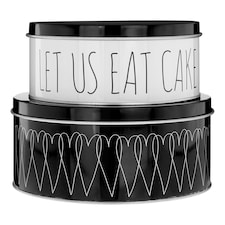 Paice Heartlines Cake Storage Tins Set of 2