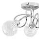 image 3 of ValueLights Maze Polished Silver Semi-Flush Light and G9 Capsule LED 2.6W Warm White 3000K Bulb