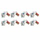 image 1 of First Choice Lighting Set of 8 Fire Rated Downlights Satin Chrome Tilt Fire Rated Recessed Downlights Chrome