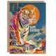 image 1 of Colourful Tiger Japanese Temple Waterfall Him Birthday Card