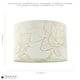 image 7 of Designer Cream Linen Fabric 12 Inch Lampshade with Large Shiny Gold Foil Flowers | Cream