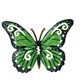 image 3 of Set of 4 Green Small Metal Butterflies Garden/Home Wall Art Ornament