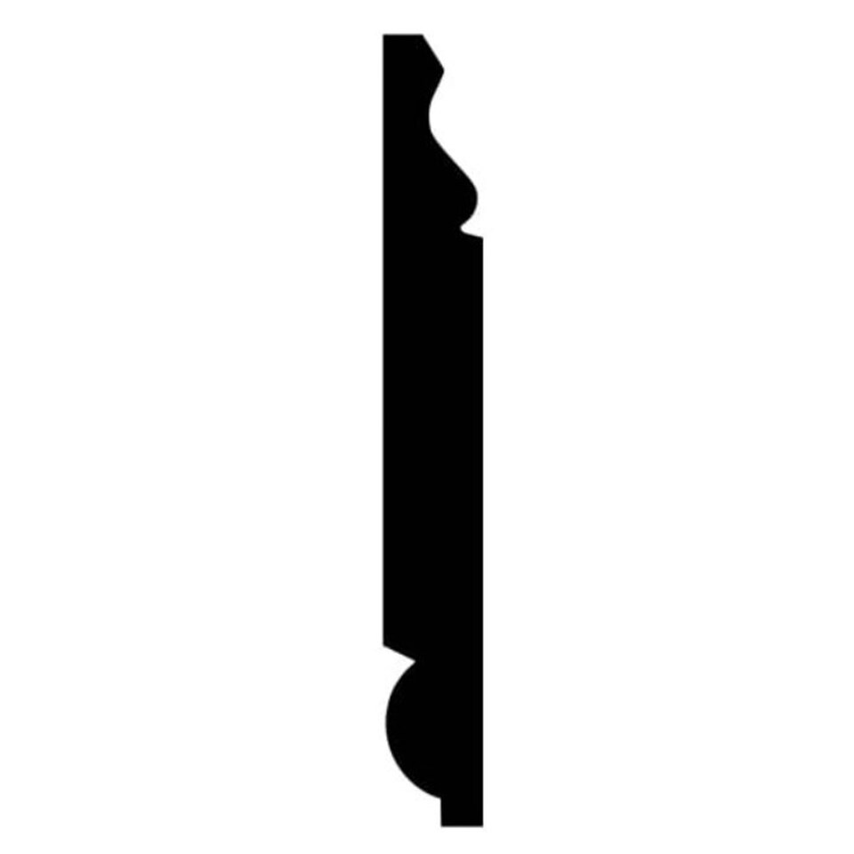 image 1 of PACK OF 10 (Total 10 Units) - Dual Purpose Torus & Ogee White MDF Skirting- 18mm x 169mm - 4200mm Length