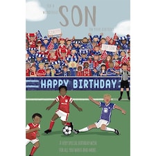 Football Theme Son Birthday Card