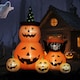 image 8 of Outsunny Pumpkin and Cat with LED Lights, Halloween Inflatables Decoration