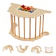 image 1 of COSTWAY Kids Climbing Arch Sensory Table Montessori Wooden Climber Toy-Natural