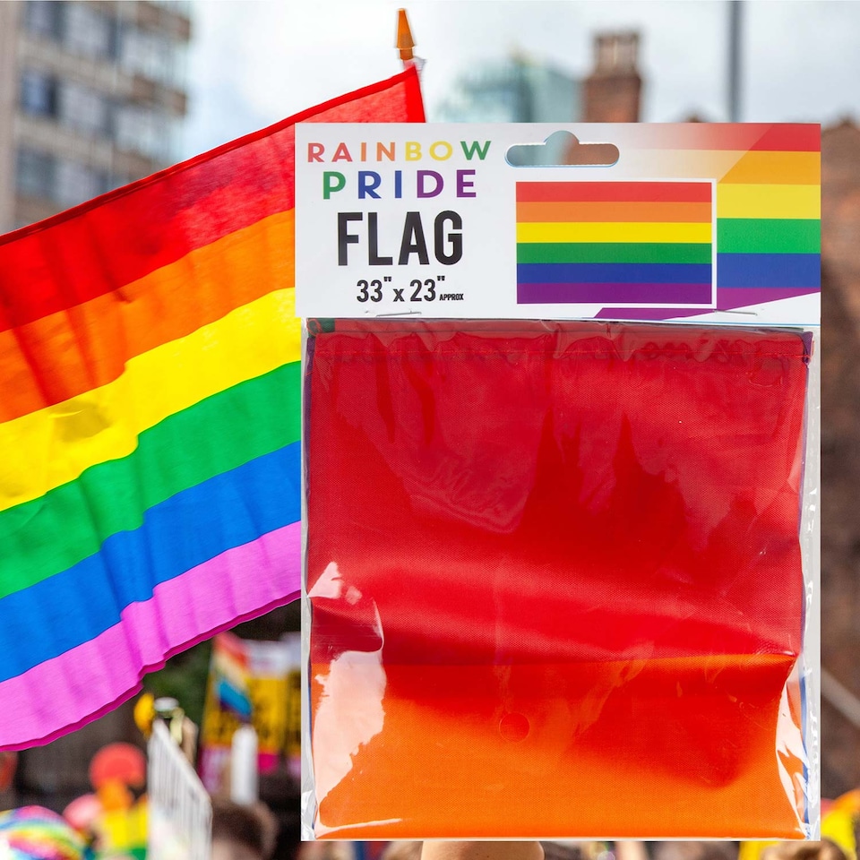 image 1 of PMS Medium Rainbow Pride Flag 33" x 23"