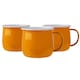 image 1 of Argon Tableware Coloured Enamel Belly Mugs - 375ml - Yellow - Pack of 6 Yellow