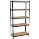 image 10 of Home Vida 5 Tier Heavy Duty Garage Shelves Adjustable Steel Shelving Storage Units - Holds Upto 875kg - Black - 1 Bay