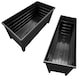 image 3 of Black 2 Grosvenor Troughs Flower Planters 55cm Long For Office, Home, Gardens, Decking & Patios Black