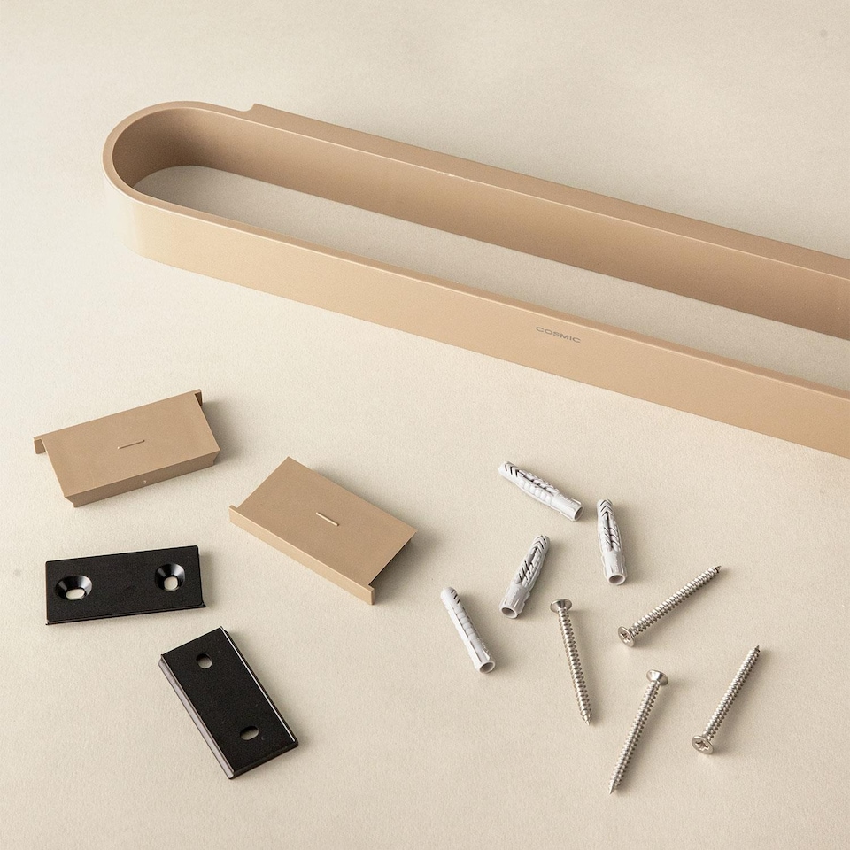 image 1 of COSMIC Towel ring 40cm, Wall Mounted Sand grey, Compatible with ALIFE Collection