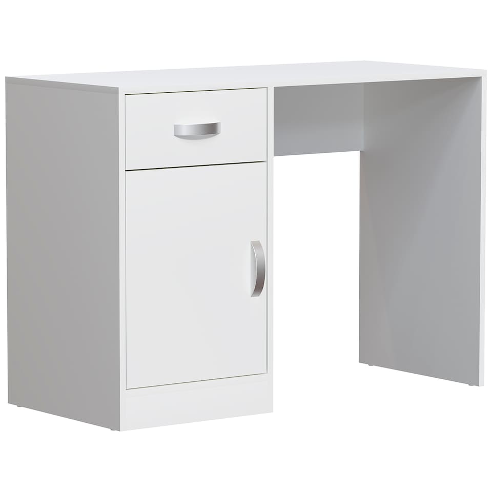image 1 of Vida Designs Hudson 1 Door 1 Drawer Computer Desk Home Office Workstation, White