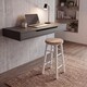 image 1 of Chef Vida Wooden Revolving Bar Stool Set of 2, White