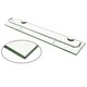 image 2 of Living and Home Bathroom Tempered Glass Shelf Wall Mounted - 60cm