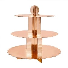 Rose Gold Foil 3 Tier Cupcake Stand